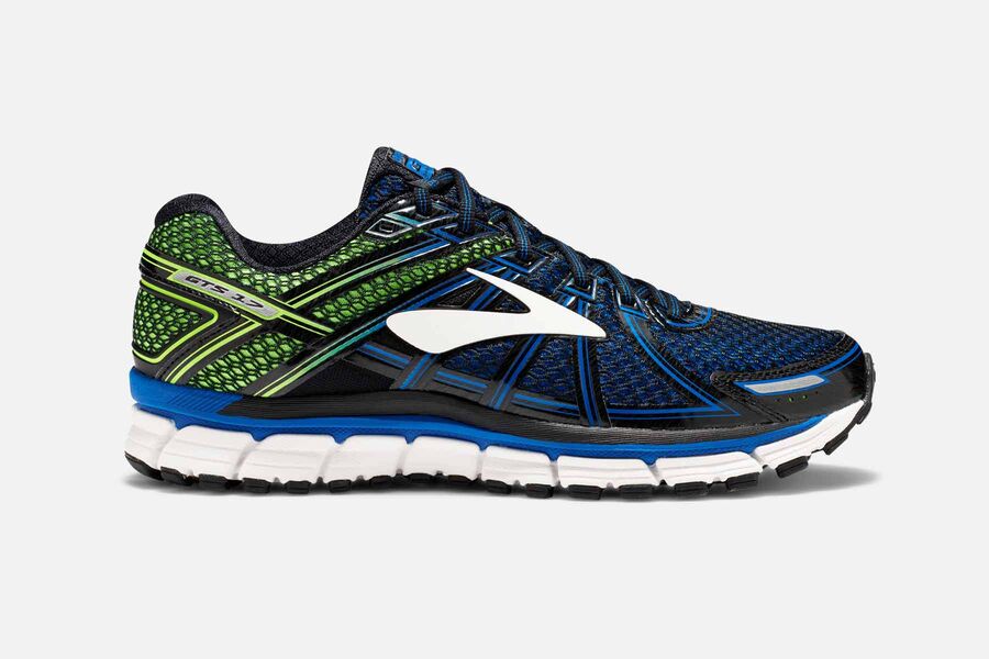 Brooks Adrenaline GTS 17 Mens UK - Road Running Shoes - Navy/Blue/Green 352-GIQBWH